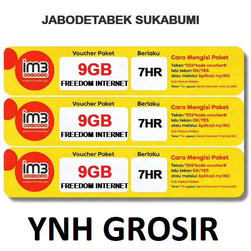 voucher indosat FREEDOM INTERNET 9GB 7HR JABODETABEK SUKABUMI